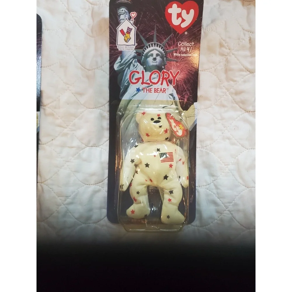 TY Beanie Baby -RARE! 1998 Ty Beanie Baby Glory Bear‎ with tags New in Pkg.